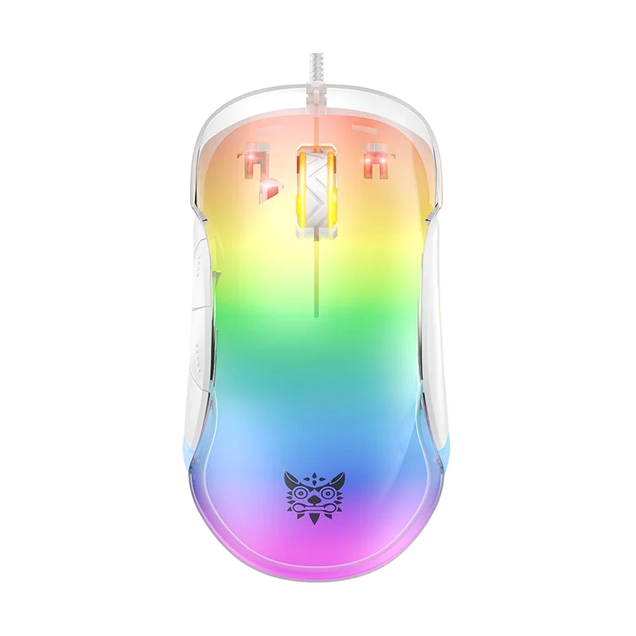 Onikuma CW925 RGB Wired White Transparent Gaming Mouse