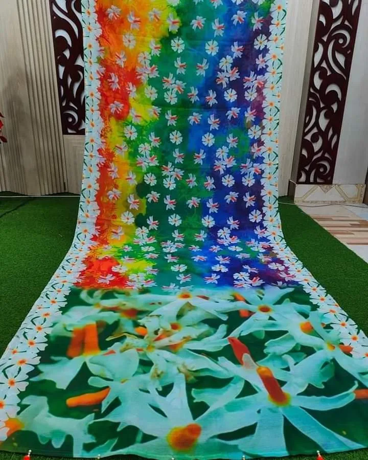 Women's 12 Haath Chanduri Silk Saree, Saree Only, 6 Colours