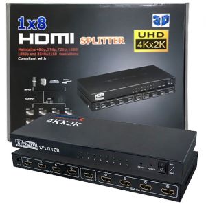 8 Port HDMI Splitter Amplifier for PS3 3D HD TV Support 1080P HDTV