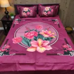 Pure Panel Cotton Bed Sheet with 2 Pillow Covers, 6 Colours
