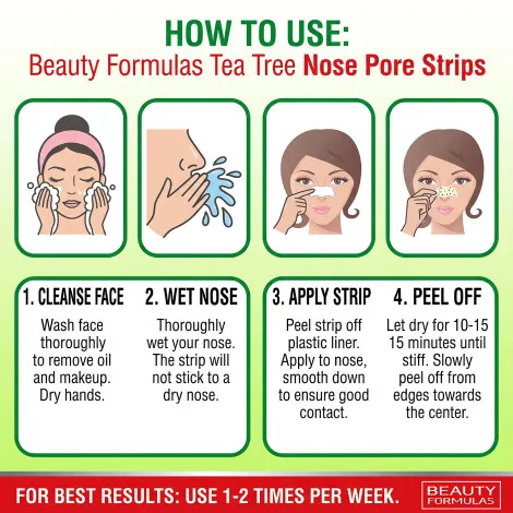 Beauty Formulas Tea Tree Nose Pore Strips 6s (China)