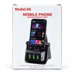 A6 Mobile Phone Sensor Speaker Stand with Bluetooth & 180° Rotation