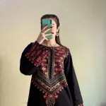 Women's Slub Cotton 2 Piece Set with Full Embroidery