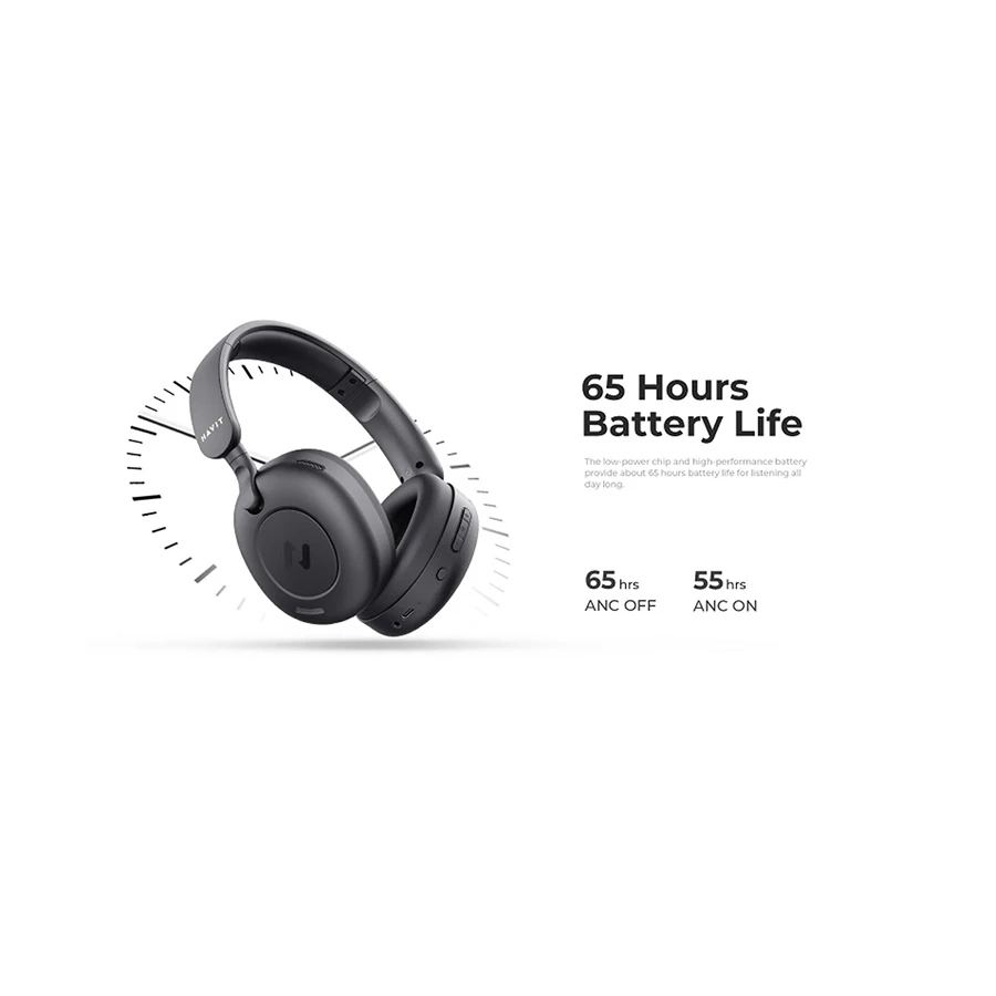 Havit H655BT ANC Black Over-Ear Bluetooth Headphone