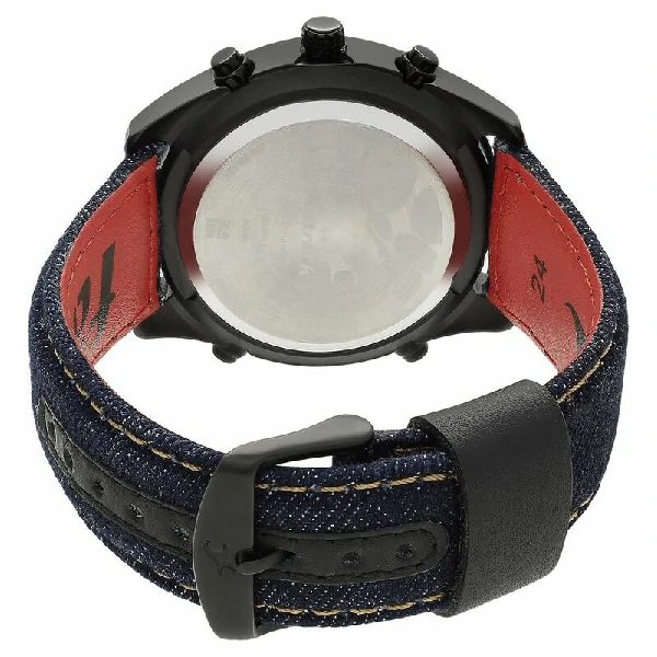 Fastrack NP38034NL01 Denim Quartz Analog Digital Black Dial Denim Strap Watch