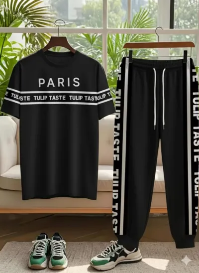 Men's Oversized Mesh Jersey Combo, 160 GSM Tee, 280 GSM Trouser