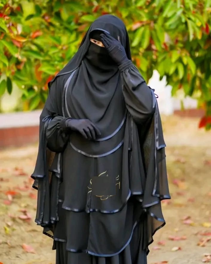 Cherry Fabric Borka, Hijab and Niqab Set, 5 Colours