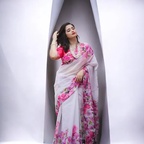 Chanduri Silk New Saree with Blouse Piece