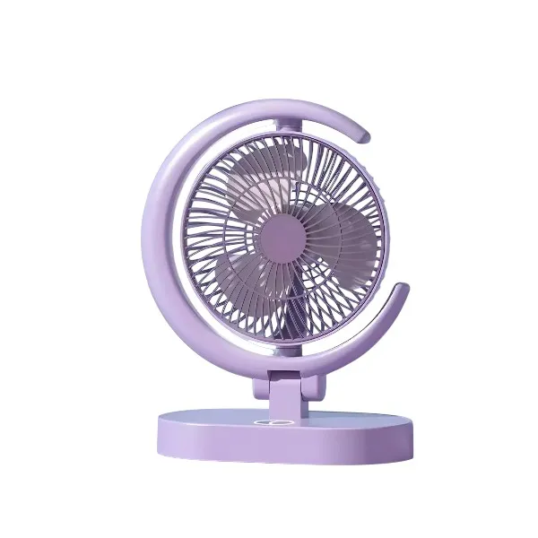 Indiana IRF-869C Foldable Desk Fan with LED Light – Purple
