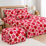 5 Piece 3D Print Comforter Set with Velvet Bed Sheet, 3 Colours