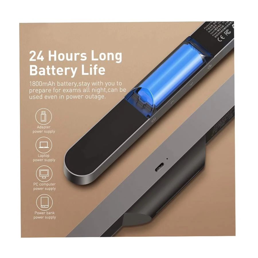 Baseus DGXC-C0G Gray Magnetic Stepless Dimming Charging Desk Lamp