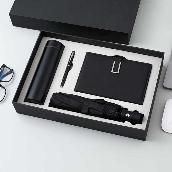 CUSTOMIZED CORPORATE COMBO GIFT PACKAGE (DIARY, LED THERMAL WATER BOTTLE, PEN AND UMBRELLA)