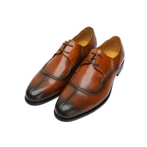 24095-Brown Formal Genuine Cow Leather Oxford Formal shoes for men
