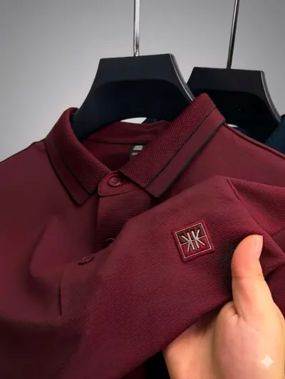 Men's Embroidered Logo Polo Shirt, Pique Cotton, 6 Colours