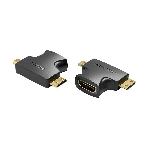 Vention AGFB0 Micro & Mini HDMI Male to HDMI Female Black Converter