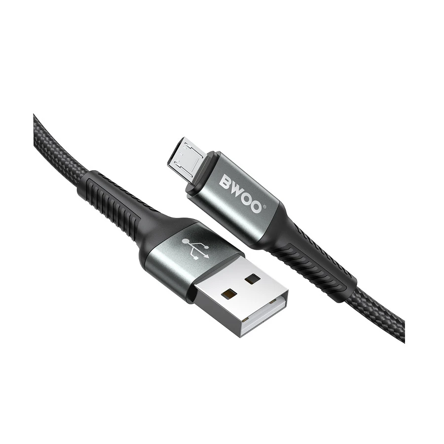Bwoo BO-X288V-1M USB to Micro USB Braided Cable 1 Meter Black
