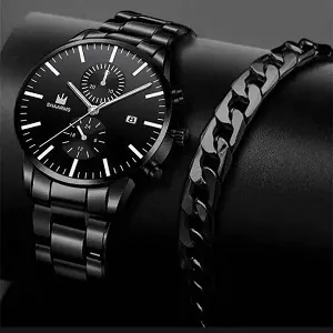 Waterproof Watch & Bracelet Combo Set