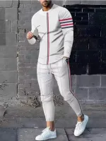 Men's Mesh Jersey Long Sleeve Tee and Trouser Set, 5 Colours