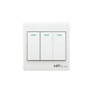 NT blu-ray Primo White 3 Gang 1/2 Way Switch