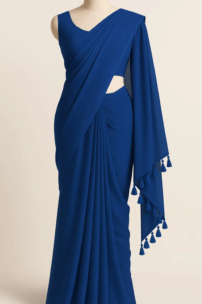 Weightless Georgette Saree with Matching Blouse Piece