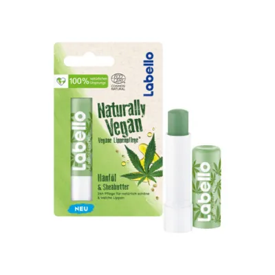 Labello Naturally Vegan Hamp Oil & Shea Butter Lip Balm 5.2ml (Germany)