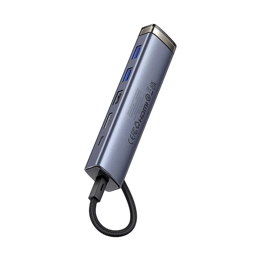Baseus AIR UltraJoy USB-C to HDMI, USB 3.0, USB 2.0 & Type-C Hub Gray