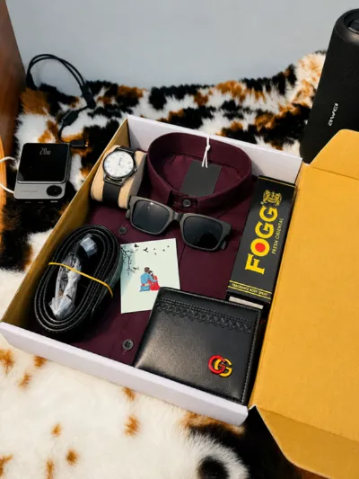Men's Shirt Combo Gift Package in a Box, Mixed Cotton, 6 Colours