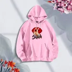 Premium Comfortable (Shihhh-Pink) Ladies winter hoodie