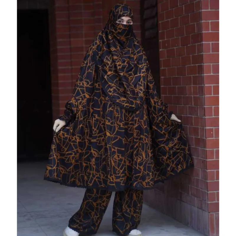 Elegant Palazzo long Khimar Set