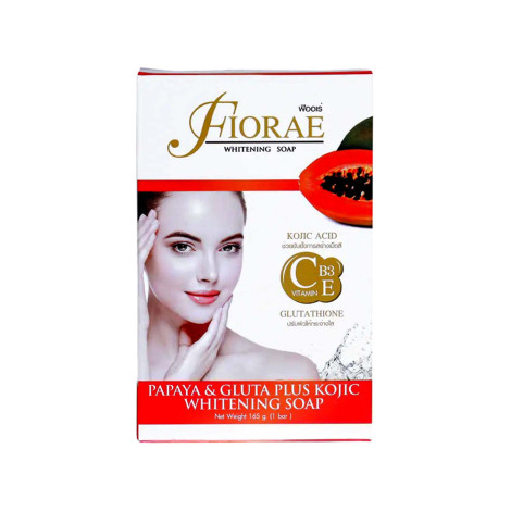 Fiorae Papaya & Gluta Plus Kojic Whitening Soap 165g (Thailand)