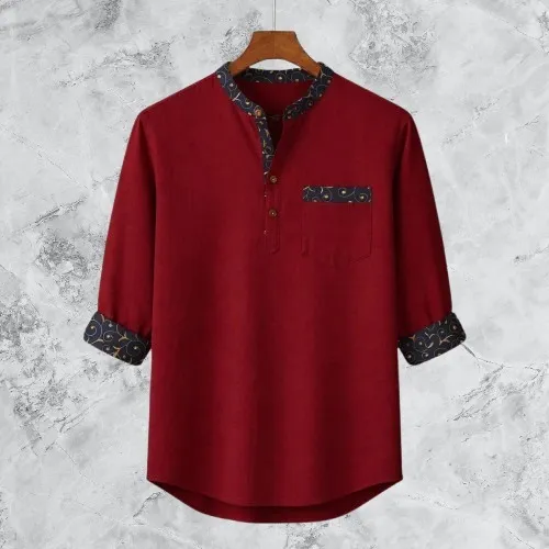 Men's Synthetic and Cotton Blend Katua, Slim Fit, 6 Colours