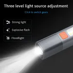 Hot Sale High Power LED Portable Multifunction Cob Zoomable USB Rechargeable Waterproof Mini Light Torch Flashlight