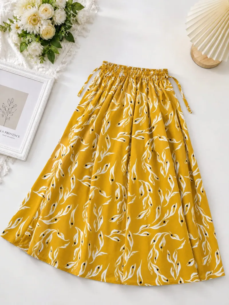 Women's Linen Skirt, Free Waist 28 to 44, 40 Inch Length