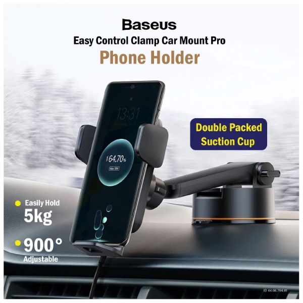 Baseus SUYK020001 Easy Control Clamp Car Mount Pro Black Phone Holder