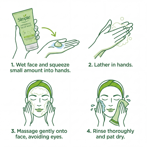 Simple Refreshing Facial Wash 150ml (Poland)