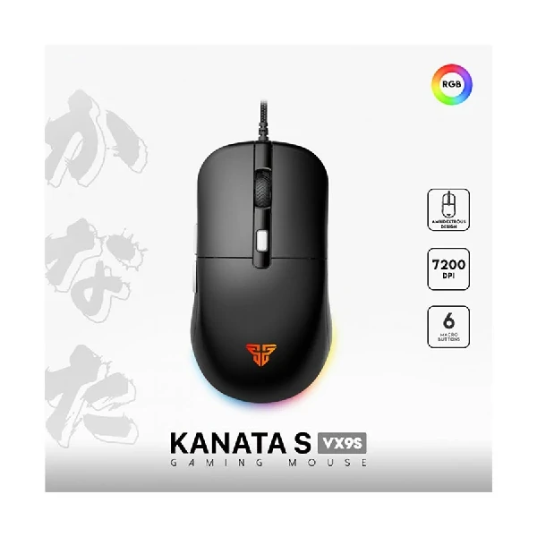 Fantech KANATA VX9S Wired Black Macro RGB Gaming Mouse