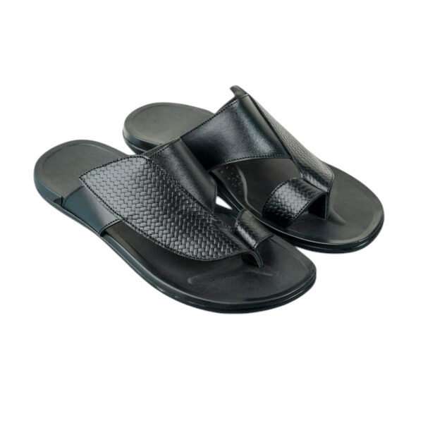 Flash Leather Sandal – Black