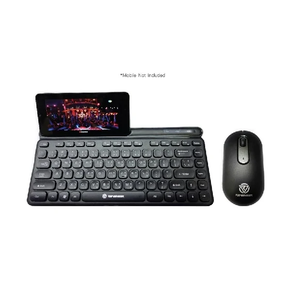 Revenger RKM-24W Mini Black Wireless Keyboard & Mouse Combo with Bangla & Tablet Holder