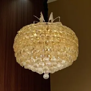 Qulik Modern Nordic Chandelier Decorative Hanging Crystal Apple LED Ceiling Light