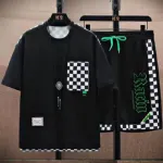 Men's Jersey T-Shirt and Half Pants Set, Sizes L and XL