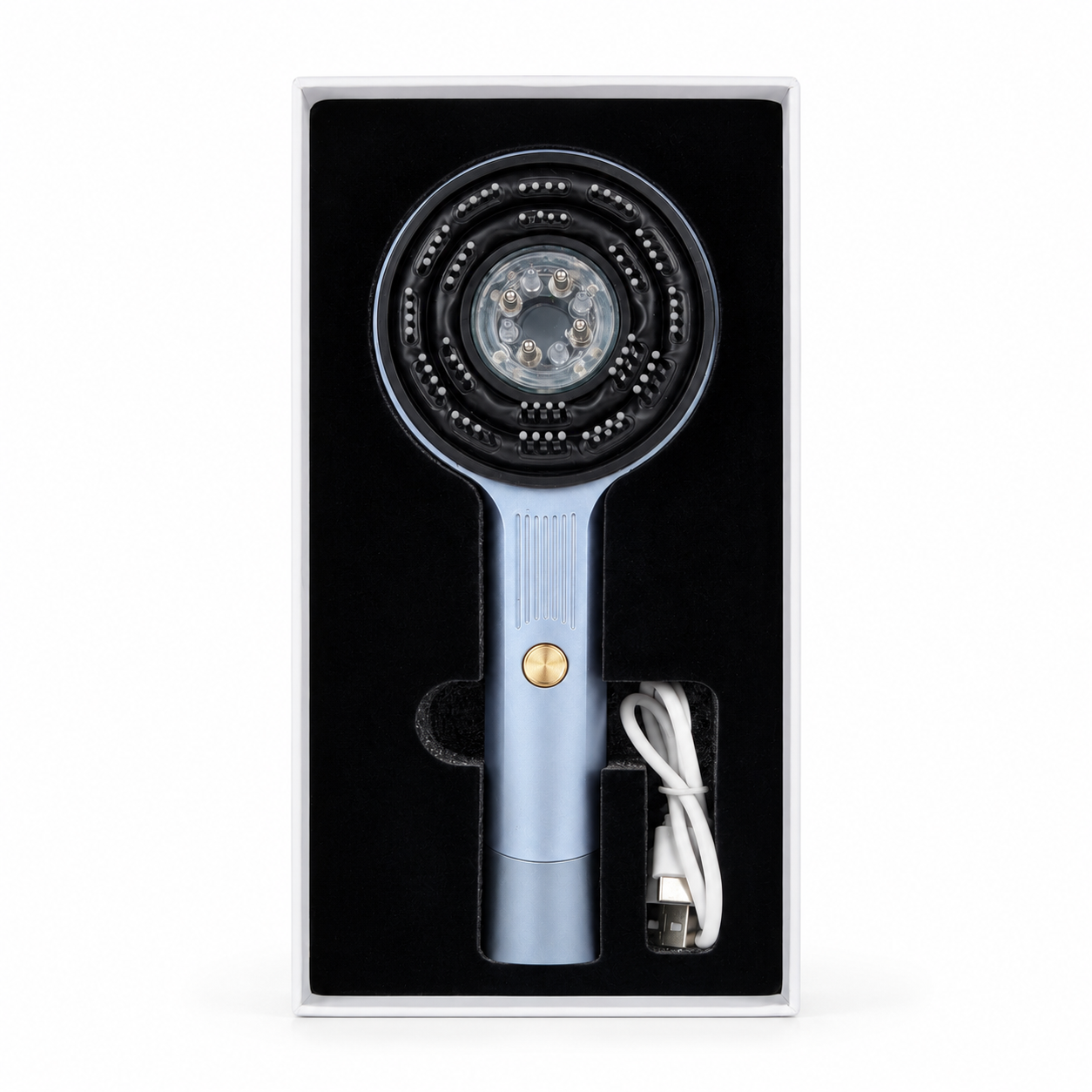 Magnetic Oil Dispensing Massage Comb (with Red Light Therapy)