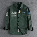 Men's Semi-Fit Cotton Shirt with Print, Sizes M, L and XL