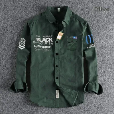 Men's Semi-Fit Cotton Shirt with Print, Sizes M, L and XL