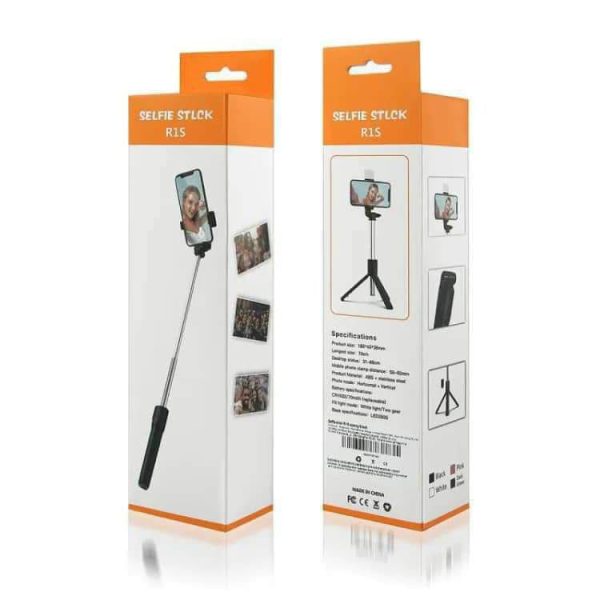 R1S Remote Control Selfie Stick With LED Light