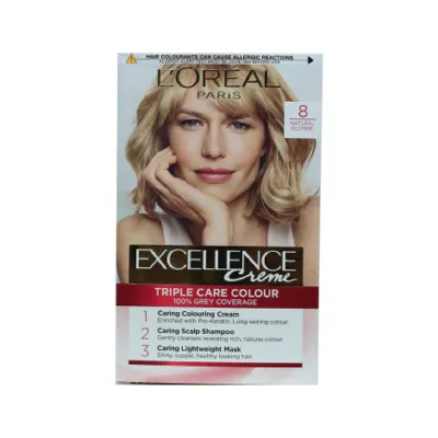 L'Oreal Excellence Creme Triple Care Colour - 8 Natural Blonde (Belgium)