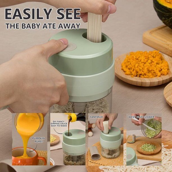 4 In 1 Handheld Electric Handheld Cooking Hammer Food Chopper