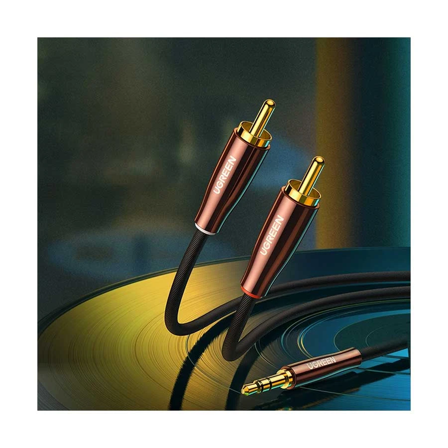 UGREEN AV170 (80845) 3.5mm Male to 2RCA Male 1 Meter Black Audio Cable