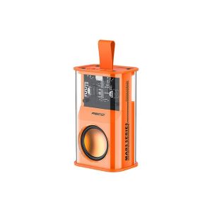 RECCI RSK-W30 Transparent Wireless Speaker with RGB Light- Orange Color