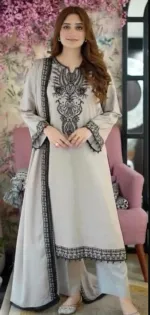 Women's Cotton Silk Digital Print Three Piece, 3 Colours