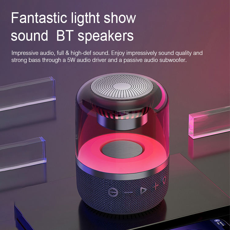 Z5 RGB Mini Portable Wireless Bluetooth Speaker – 5W Compact Speaker with Dynamic LED Light Effects, Bluetooth 5.0, TWS & Rechargeable Battery